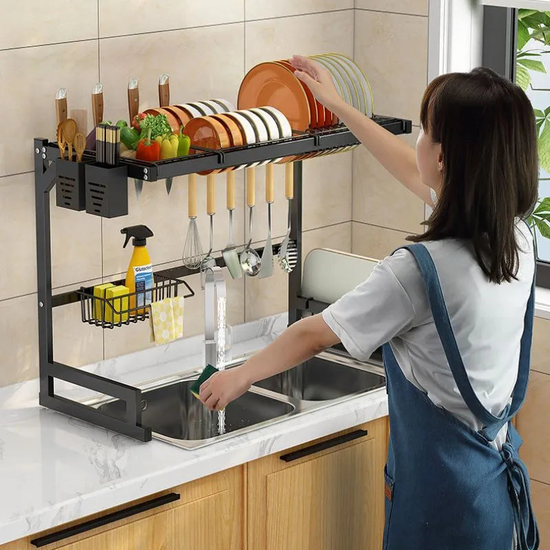 Escorredor de Louça Suspenso em Aço Inox