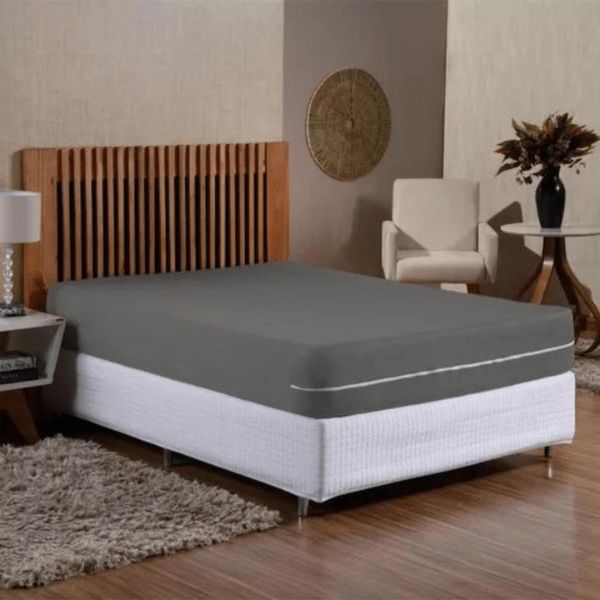 Capa Protetor de Colchão Casal em Malha Gel com Zíper