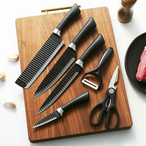 Jogo de Facas Profissional Antiaderente - Kit Completo de 6 Peças