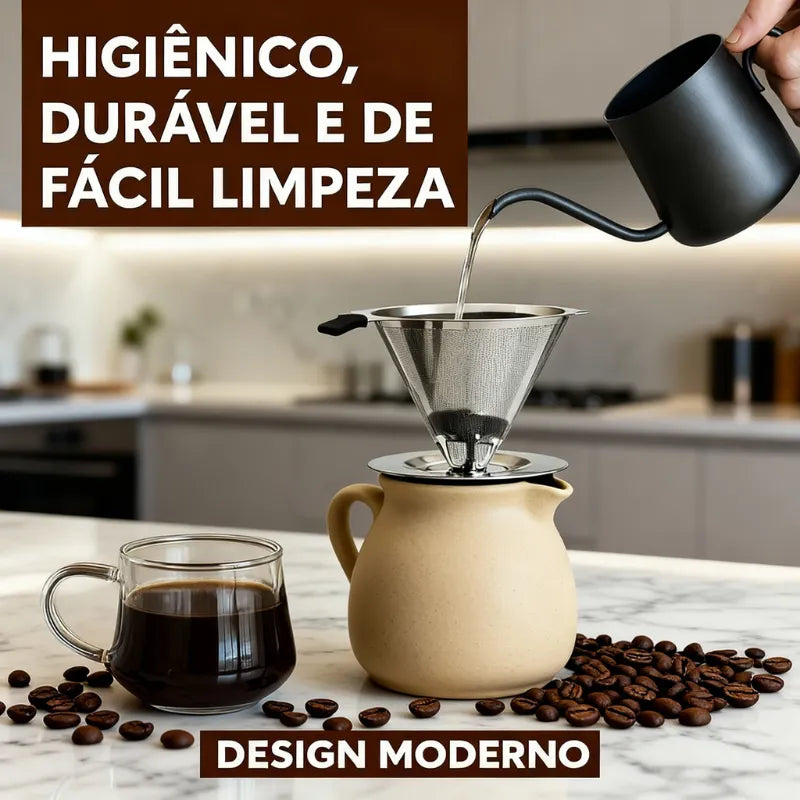 Coador com Filtro de Café Reutilizável - CoFilter