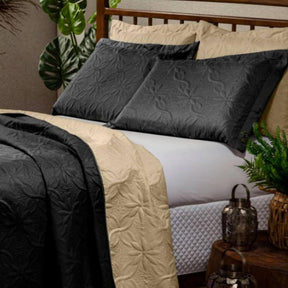 Cobre Leito Bordado para Cama - Kit 3 Peças