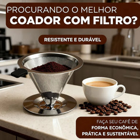 Coador com Filtro de Café Reutilizável - CoFilter