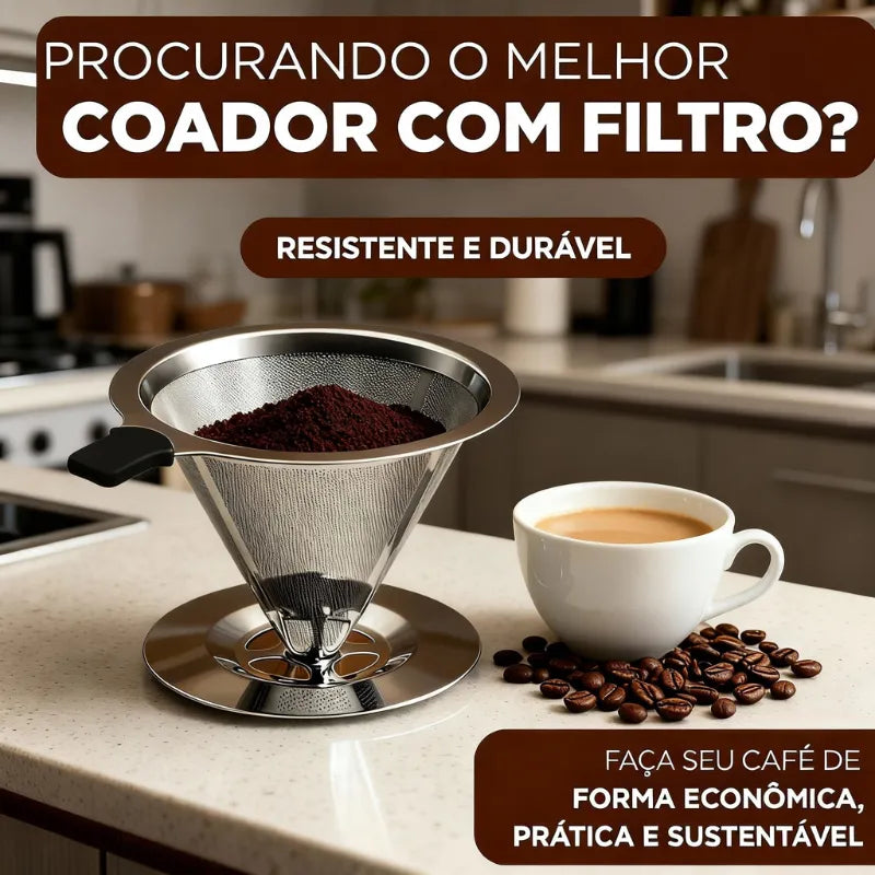 Coador com Filtro de Café Reutilizável - CoFilter