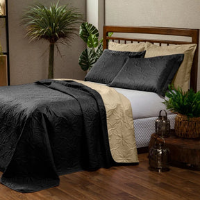 Cobre Leito Bordado para Cama - Kit 3 Peças