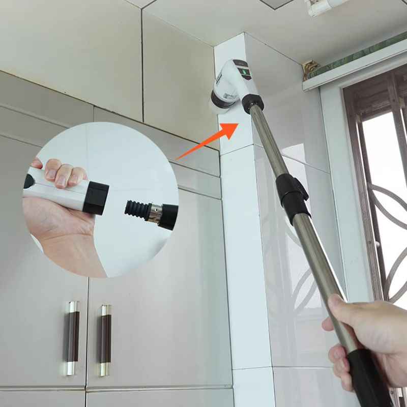 Escova Elétrica de Limpeza Giratória e Ajustável - 7 em 1