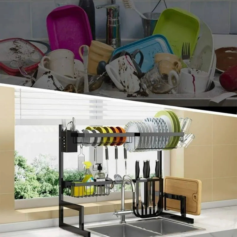 Escorredor de Louça Suspenso em Aço Inox