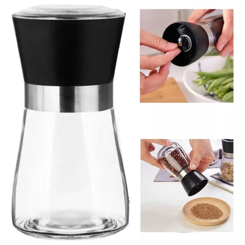 Moedor e Triturador de Pimenta e Sal - Kit Com 2 Unidades