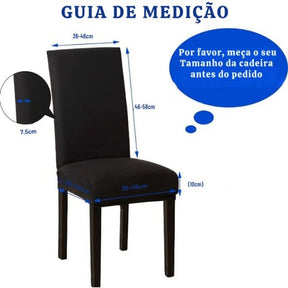 Capa para Cadeira de Jantar - Kit 4 Capas