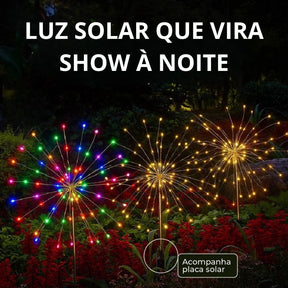 Luz Solar de Led Efeito Fogos de Artifício