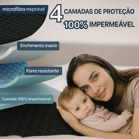 Capa de Colchão Impermeável e Antialérgico com Elástico