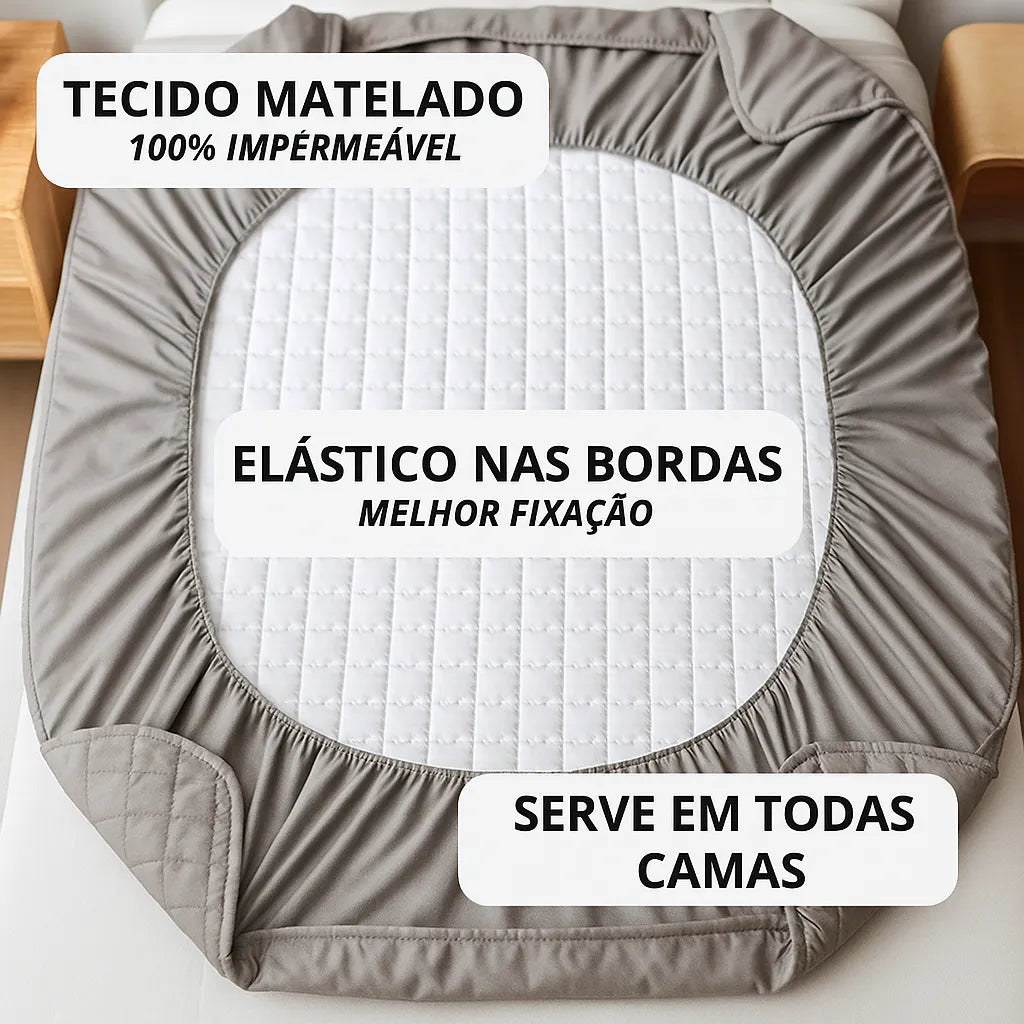 Capa de Colchão Impermeável e Antialérgico com Elástico