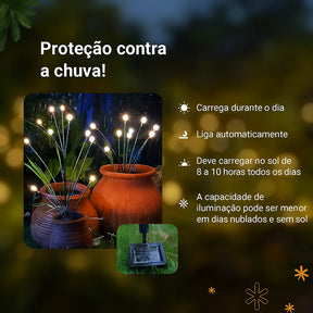 Luz de Led com Energia Solar com Efeito de Vagulumes