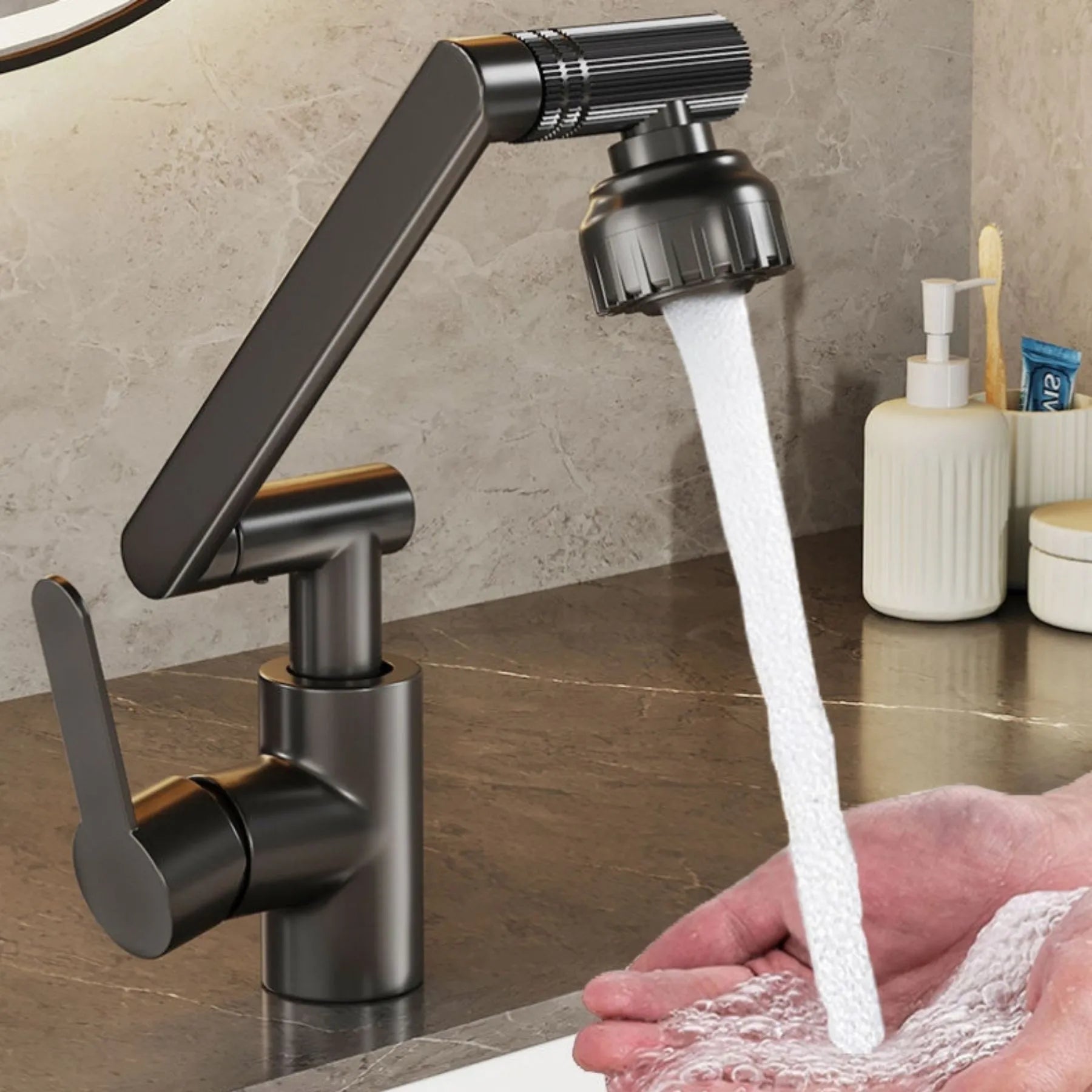 Torneira Articulada e Giratória para Pia de Banheiro