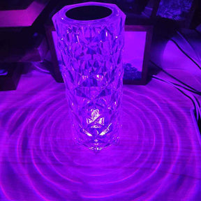 Luminária em Cristal de Mesa Led - 16 Cores de Led
