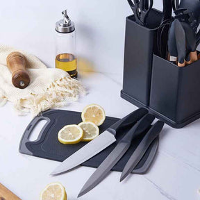 Kit de Utensílios de Cozinha em Silicone - Jogo de 19 Utensílios