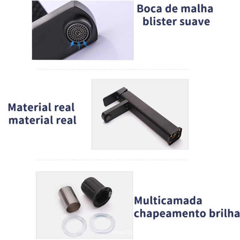 Torneira de Pia para Banheiro - Monocomando