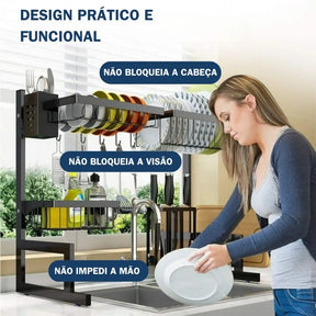Escorredor de Louça Suspenso em Aço Inox