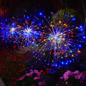 Luz Solar de Led Efeito Fogos de Artifício