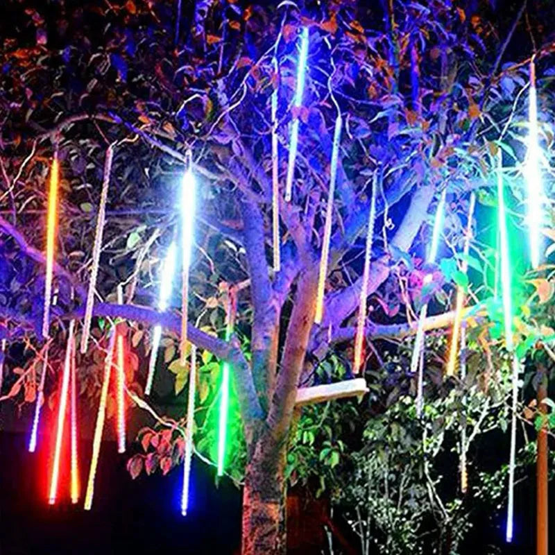 Pisca Pisca de Cascata em Meteoro para Natal - Kit 8 Tubos