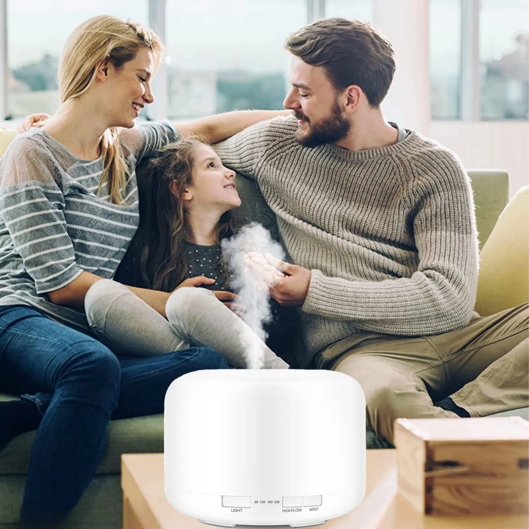 Umidificador e Difusor de Ar com Luminária