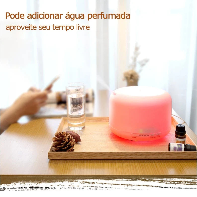 Umidificador e Difusor de Ar com Luminária