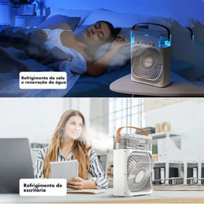 Ventilador com Umidificador de Ar Portátil