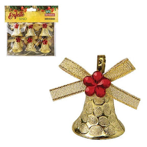 Sino de Enfeite para Árvore de Natal - Kit 6 Sinos