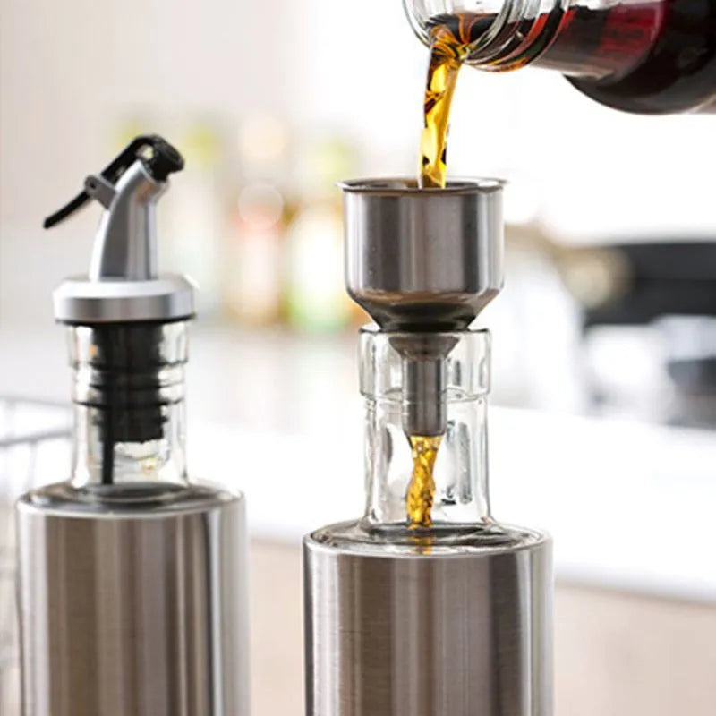 Galheteiro de Vidro com Aço Inox para Mesa