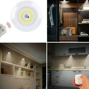 Luminária de Led com Controle Remoto Sem Fio - Kit 3 Lâmpadas