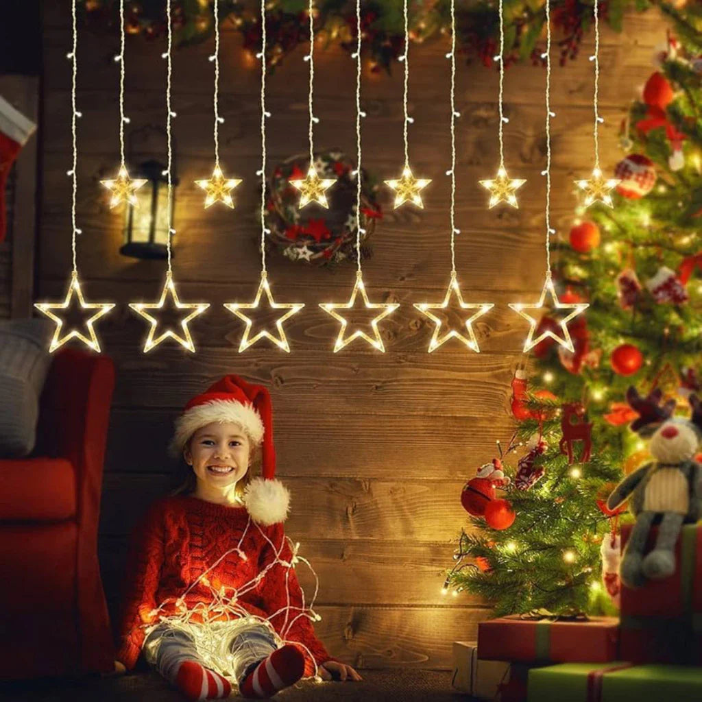 Pisca Pisca em Cascata de Estrela - 8 Funções