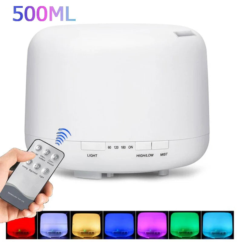 Umidificador e Difusor de Ar com Luminária