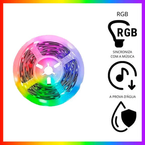 Pisca Pisca de Natal em Fita Led com Controle via Bluetooth