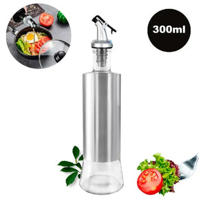 Galheteiro de Vidro com Aço Inox para Mesa