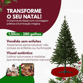Arvore de Natal Tradicional de Pinheiro Verde