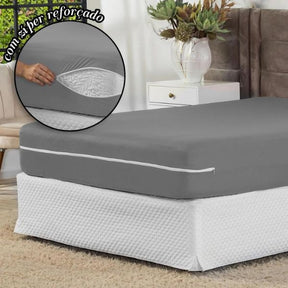 Capa Protetor de Colchão Casal em Malha Gel com Zíper