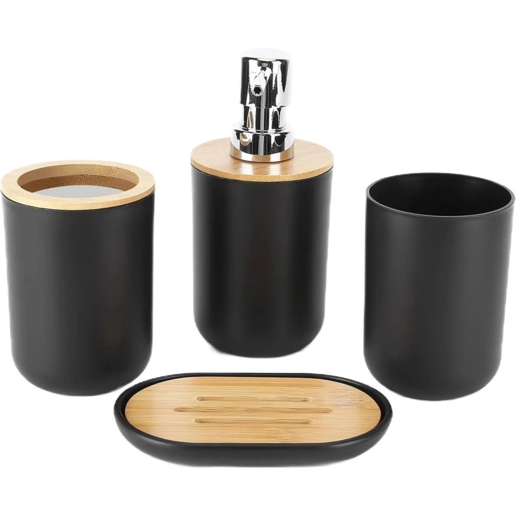 Dispenser Saboneteira e Copo de Banheiro - Kit Acessórios para Banheiro