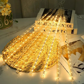 Pisca Pisca de Cascata em Meteoro para Natal - Kit 8 Tubos