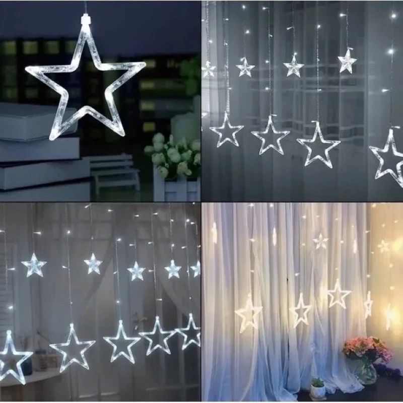 Pisca Pisca em Cascata de Estrela - 8 Funções