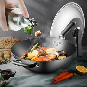 Galheteiro de Vidro com Aço Inox para Mesa