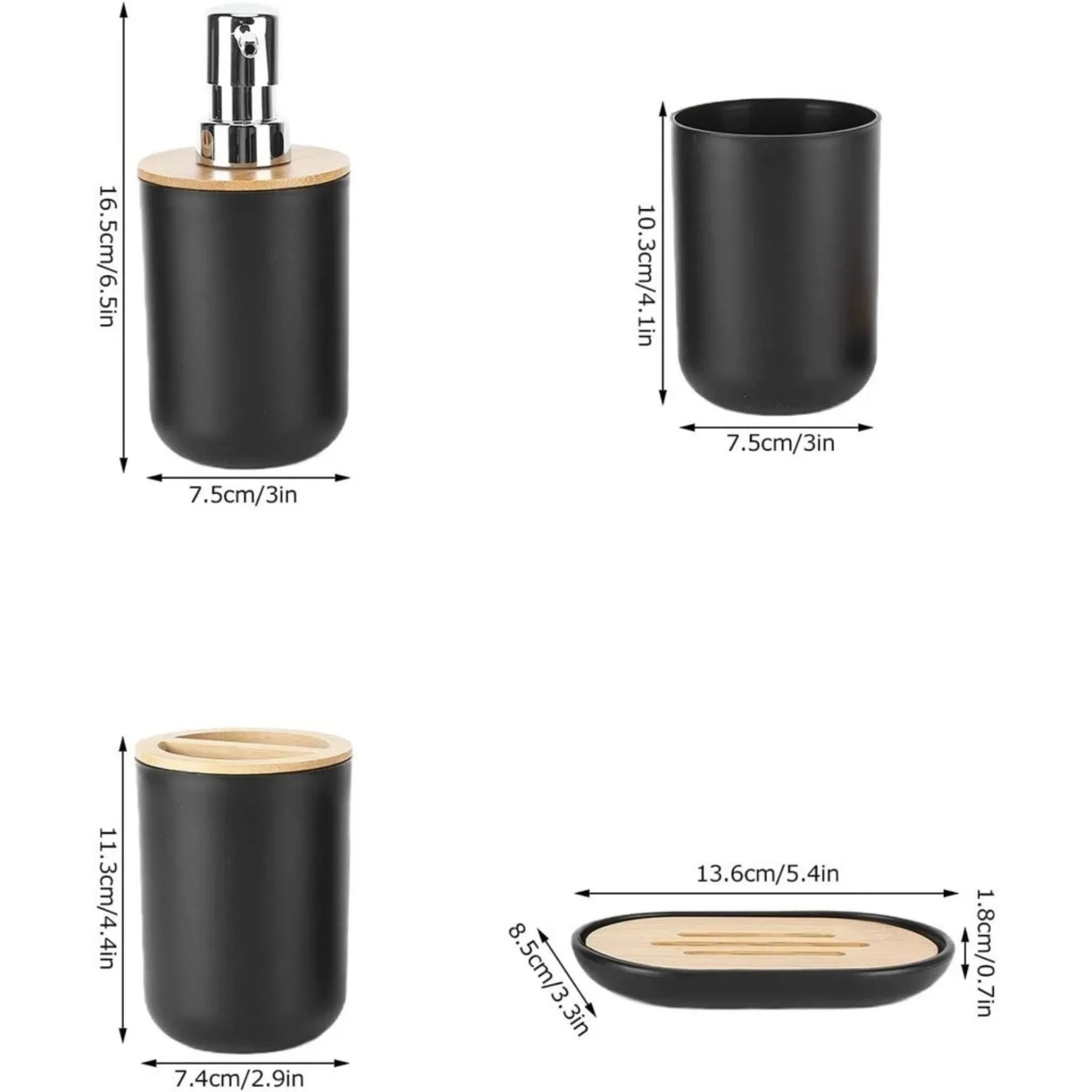 Dispenser Saboneteira e Copo de Banheiro - Kit Acessórios para Banheiro