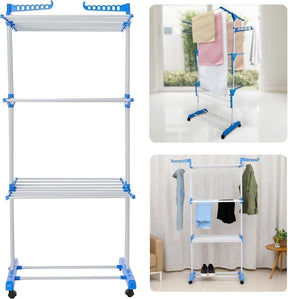 Varal de Chão Retrátil para Roupa - 3 Andares