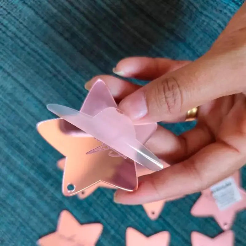 Kit de Estrelas Espelhadas com Palavras - 8 Estrelas