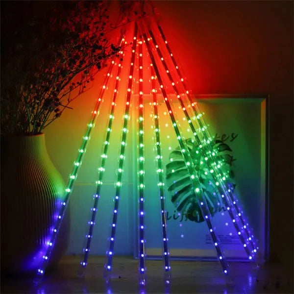 Pisca Pisca de Cascata em Meteoro para Natal - Kit 8 Tubos