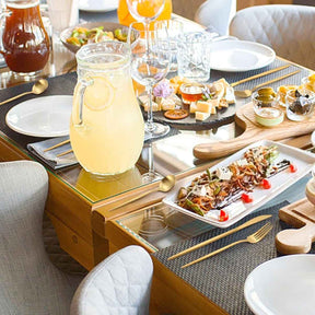 Jogo de Talheres Dourado em Aço Inox - Kit 24 Talheres