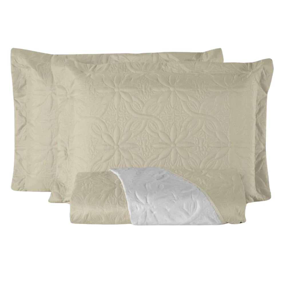 Cobre Leito Bordado para Cama - Kit 3 Peças