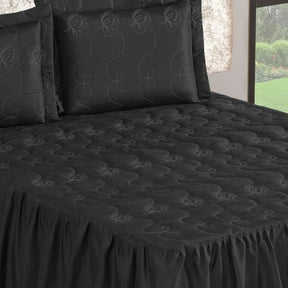 Colcha Bordada para Cama Casal - Kit 3 Peças