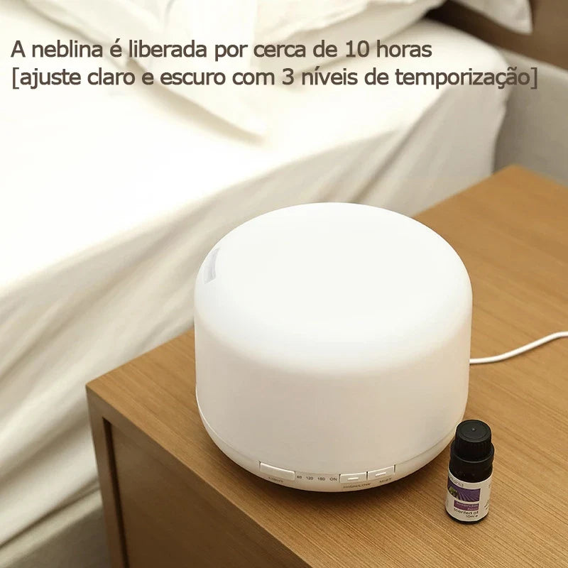 Umidificador e Difusor de Ar com Luminária