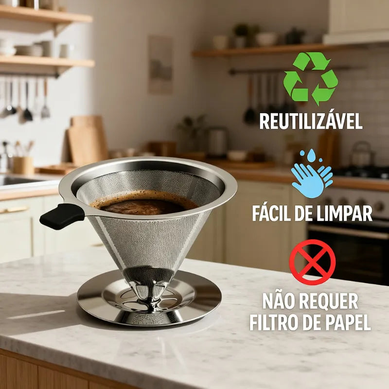 Coador com Filtro de Café Reutilizável - CoFilter