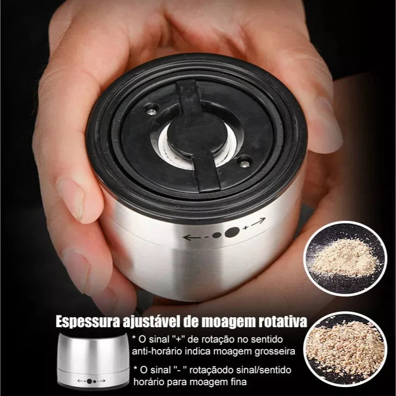 Moedor e Triturador de Pimenta e Sal