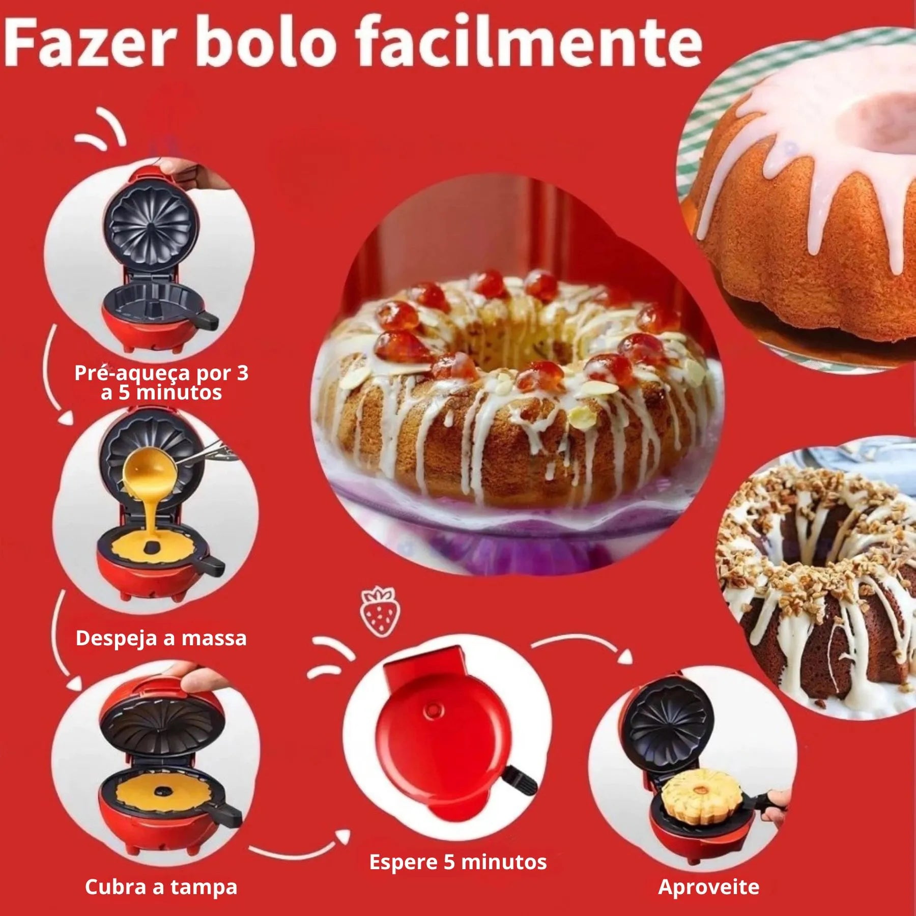 Máquina de Assar Mini Bolos - CakeFlash